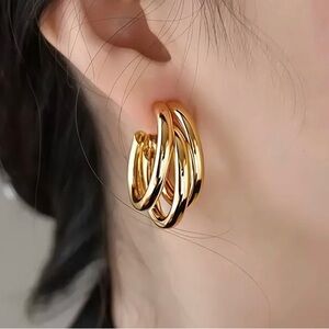 Elegant Gold Hoop Earrings